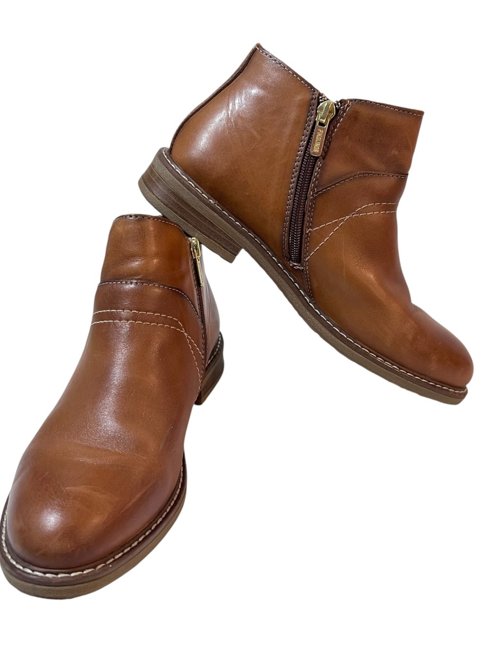 Pikolinos Aldaya Brown Leather Ankle Boots Womens Size 39 or 8.5
